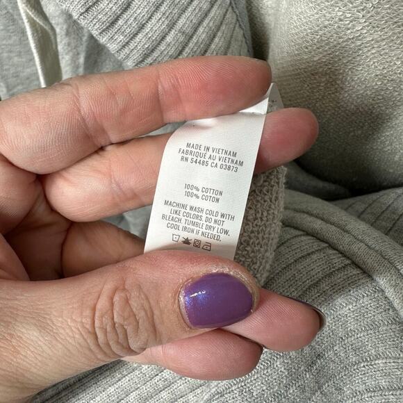 Aerie Down-To-Earth Henley Hoodie In Medium Heather Gray - Picture 4 of 5